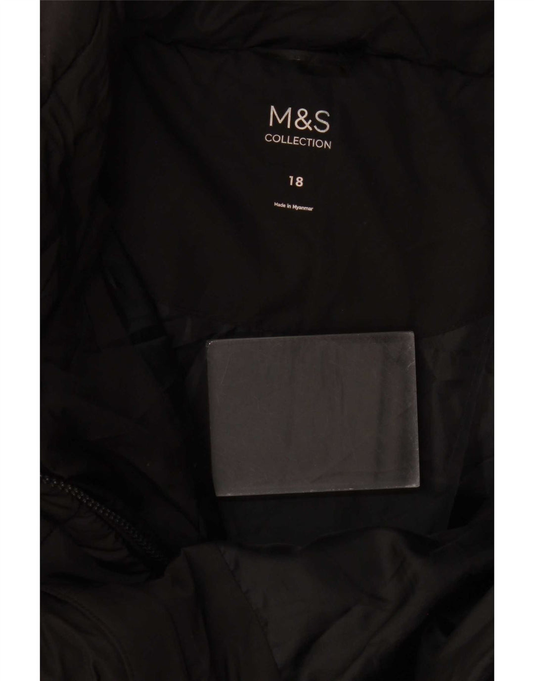 Marks & Spencer Veste matelassée pour femme UK 18 XL Noir Polyester
