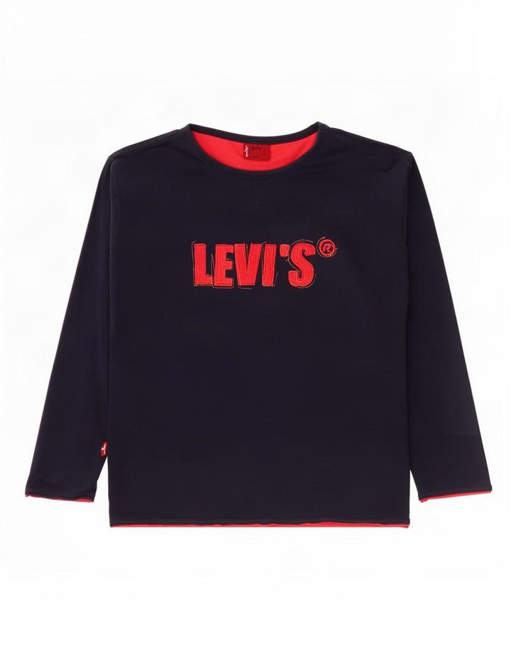 Levi's Haut graphique à manches longues pour garçon 9-10 ans Bleu marine