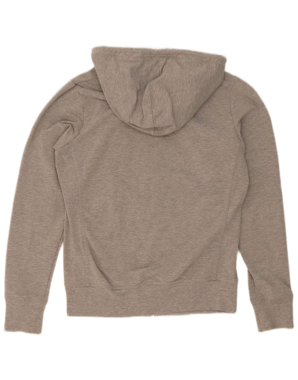 Kappa Pull à capuche zippé pour femme UK 14 Large Gris Coton