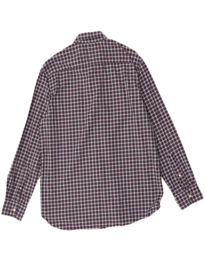 TOMMY HILFIGER Mens Regular Fit Shirt Large Navy Blue Check Cotton Vintage Tommy Hilfiger and Second-Hand Tommy Hilfiger from Messina Hembry 