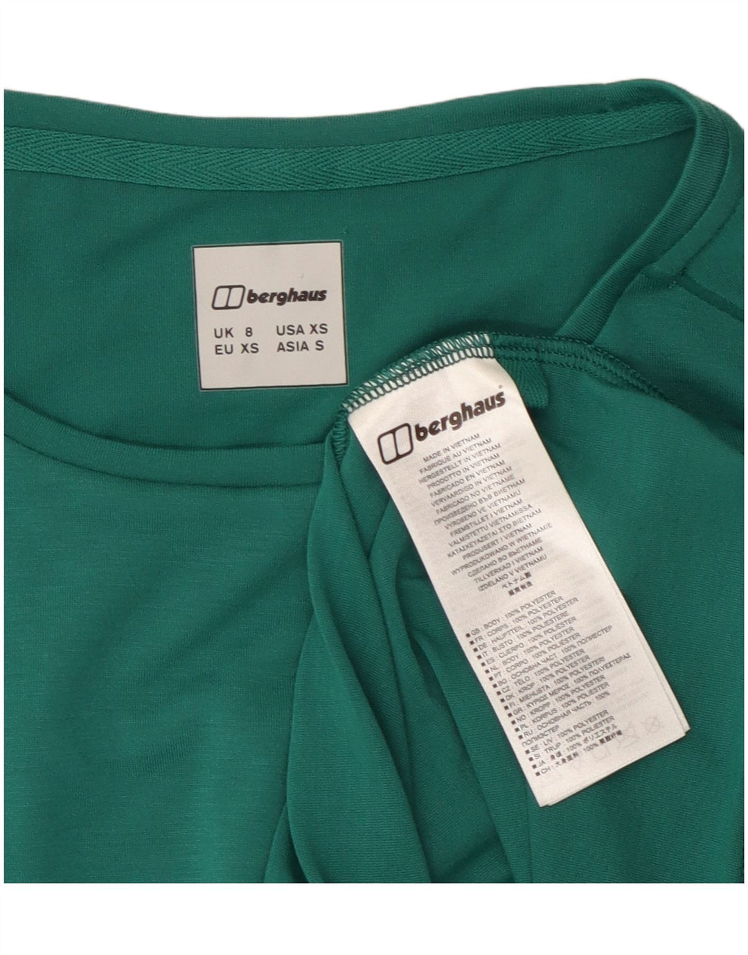 Berghaus Femme T-Shirt Top UK 8 Small Vert Polyester