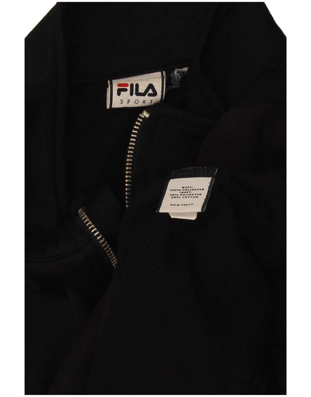 Fila Veste de survêtement pour femme UK 12 Medium Noir Polyester