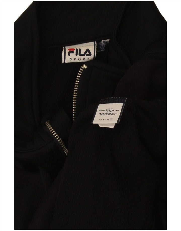 Fila Veste de survêtement pour femme UK 12 Medium Noir Polyester