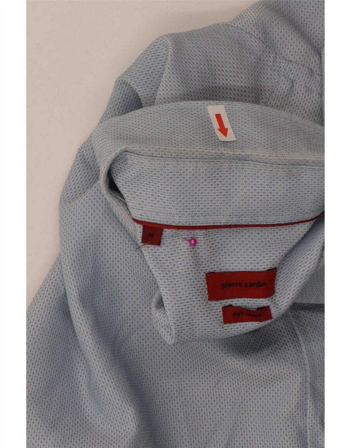 Pierre Cardin Chemise à manches courtes pour homme en coton bleu moyen