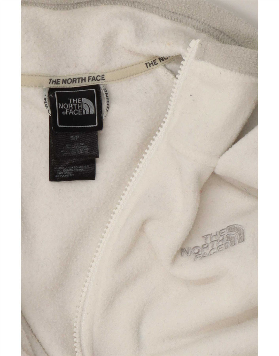 The North Face Veste polaire pour femme UK 10 Small Blanc Colorblock Polyester