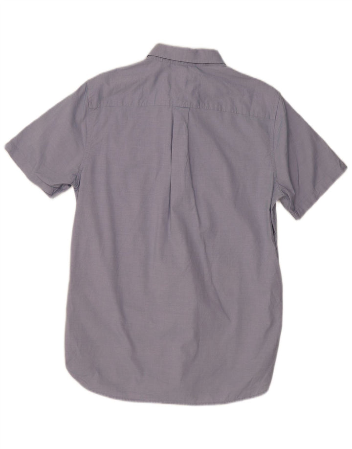 Superdry Chemise à Manches Courtes Regular Fit Homme Bleu Moyen Coton