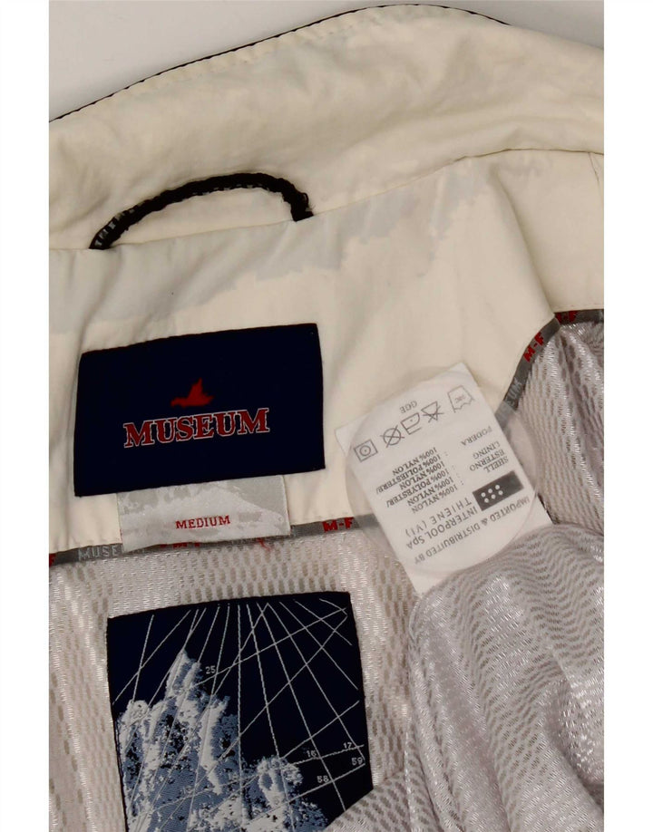 Museum Veste utilitaire graphique pour homme UK 38 Medium Blanc Colorblock Nylon