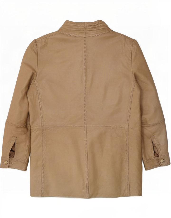Veste Shearling Femme Vintage UK 14 Kaki Moyen