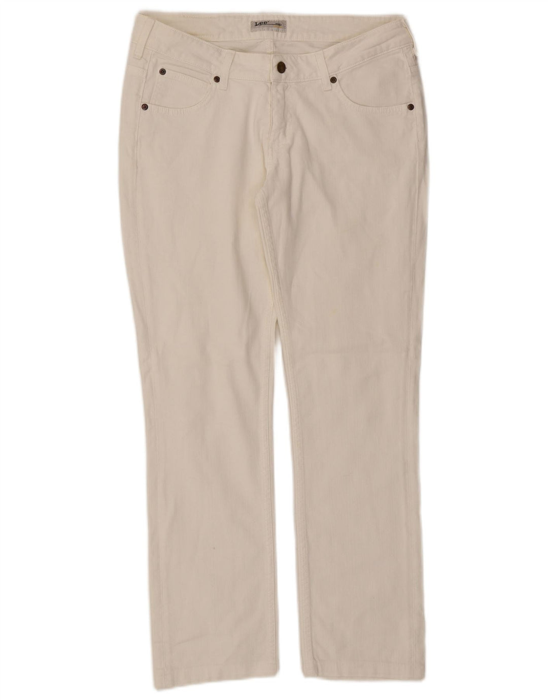 Lee Jean Droit Norma Femme W31 L29 Coton Blanc