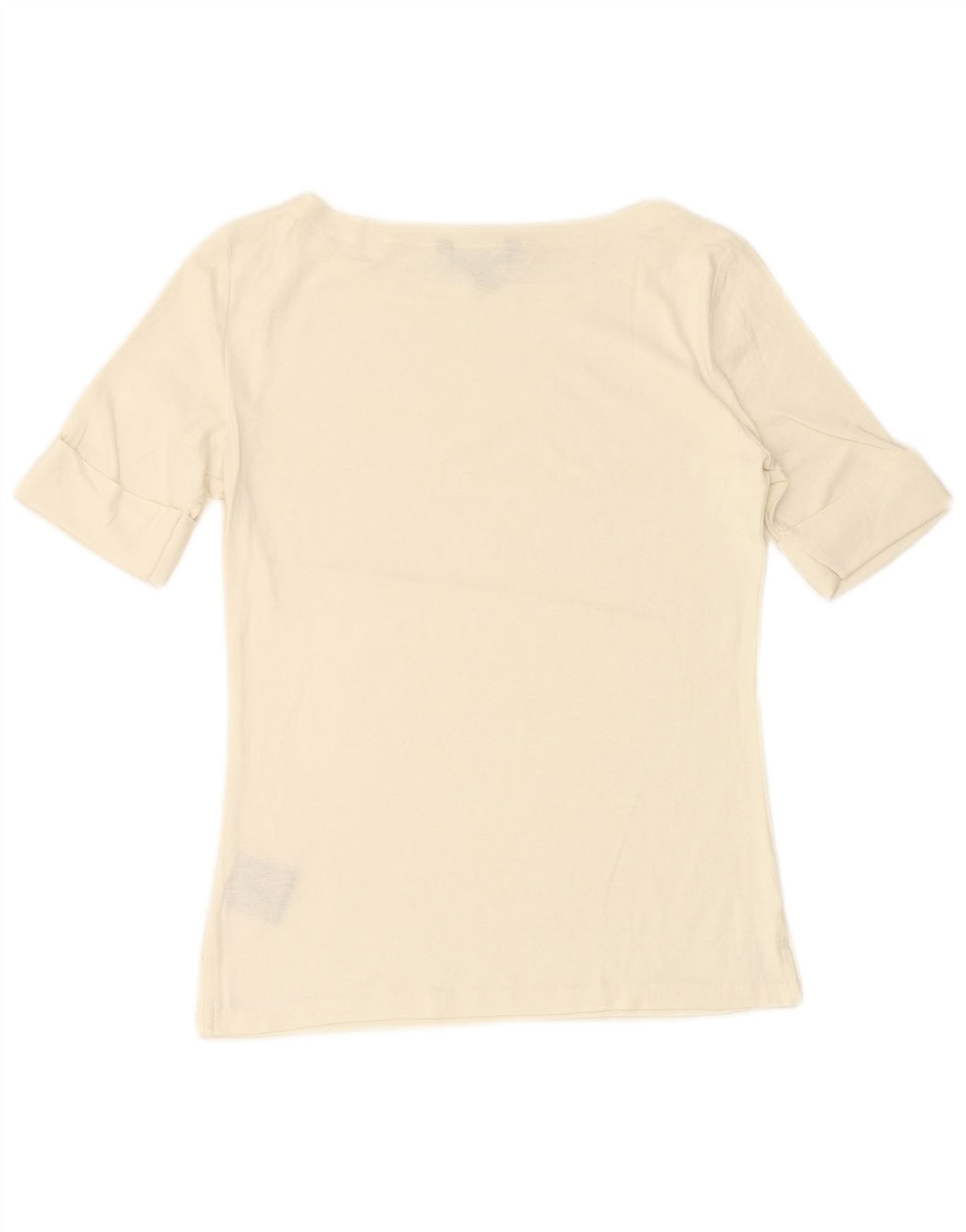 RALPH LAUREN T-Shirt Femme Top UK 12 Coton Blanc Moyen