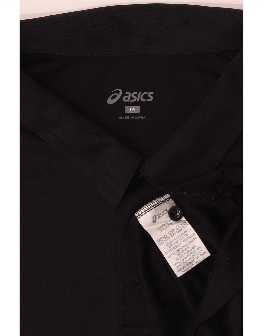 Polo Asics Garçon 13-14 ans Noir Polyester