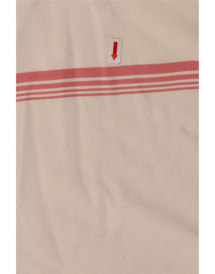 LEE Mens Regular Fit Sweatshirt Jumper XS Off White Striped Cotton Vintage Lee and Second-Hand Lee from Messina Hembry 