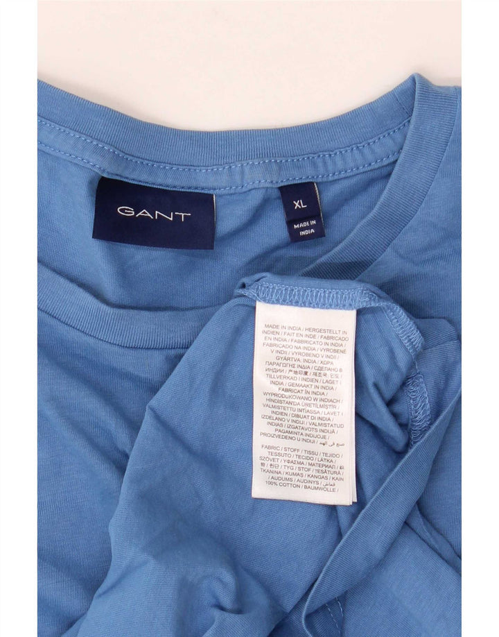 Gant T-Shirt Homme Top XL Bleu Coton