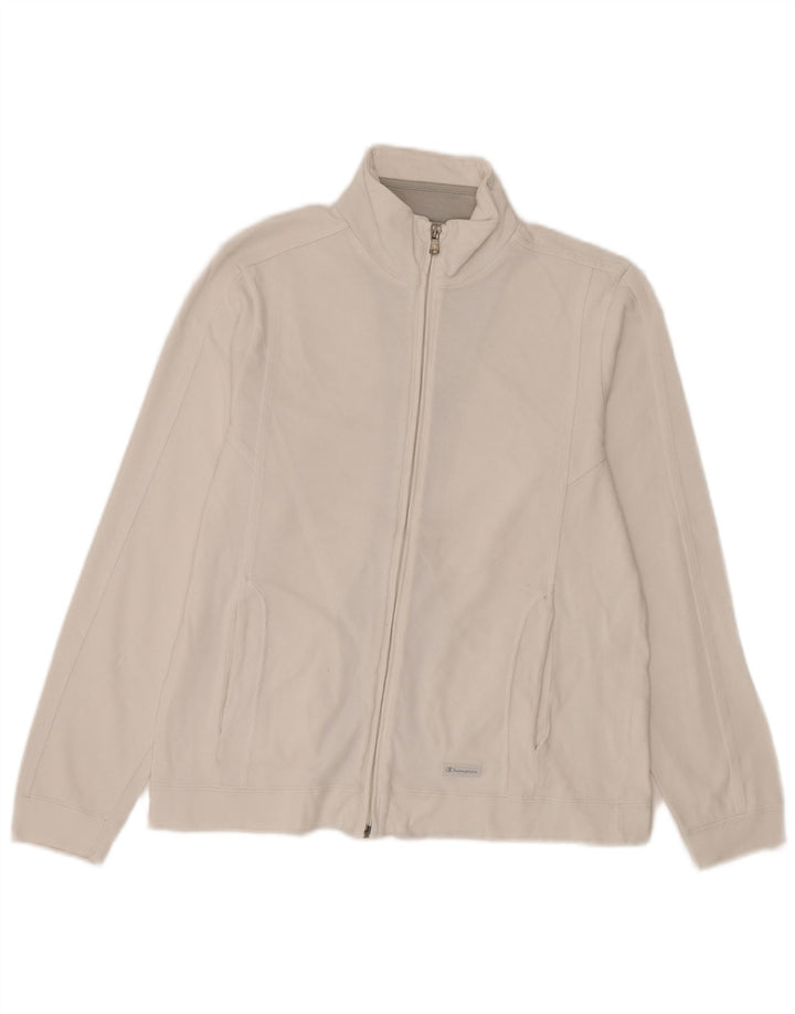 Champion Veste de survêtement pour femme UK 14 Medium Blanc Coton