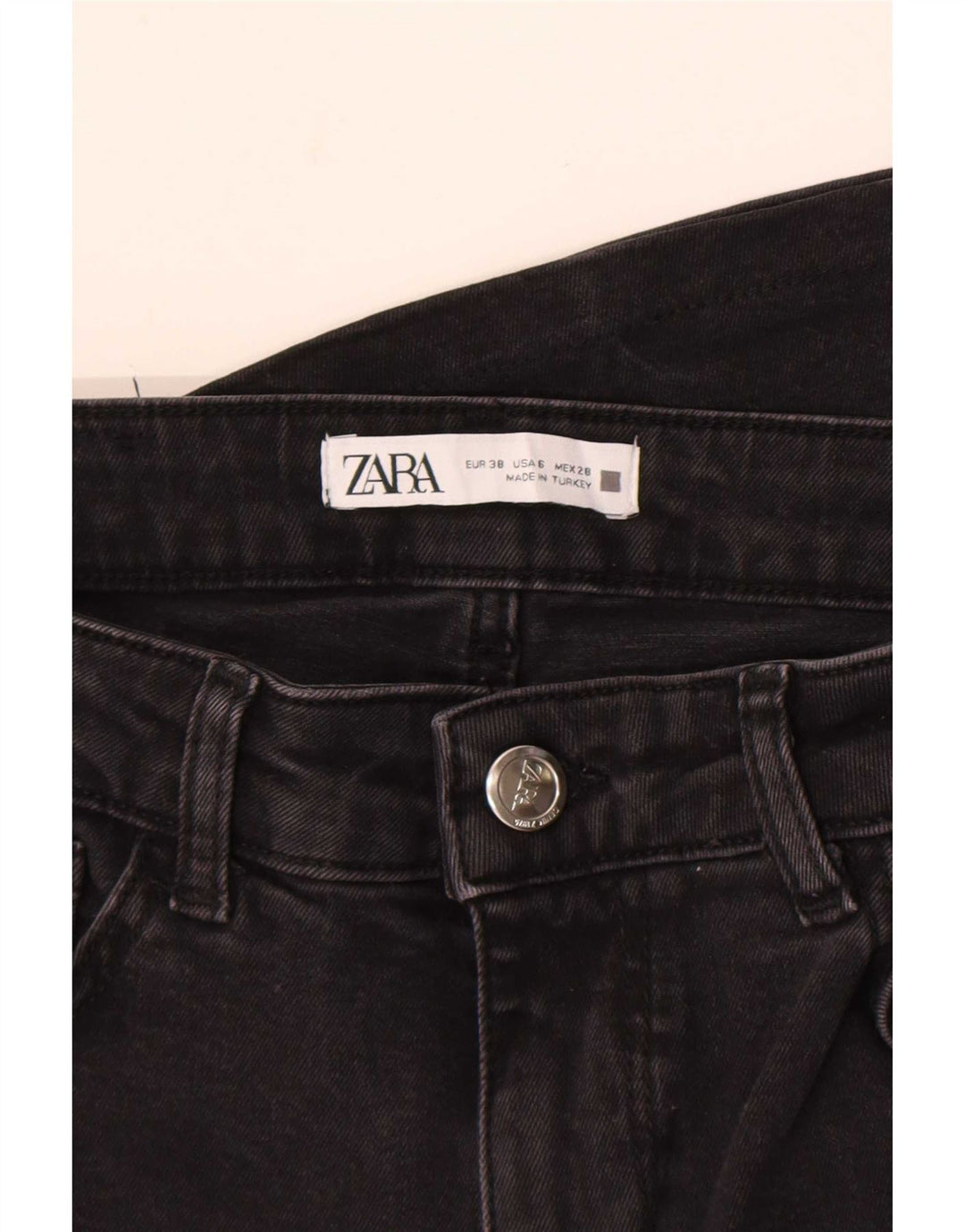 Zara Jean évasé pour femme EU 38 Small W28 L32 Noir
