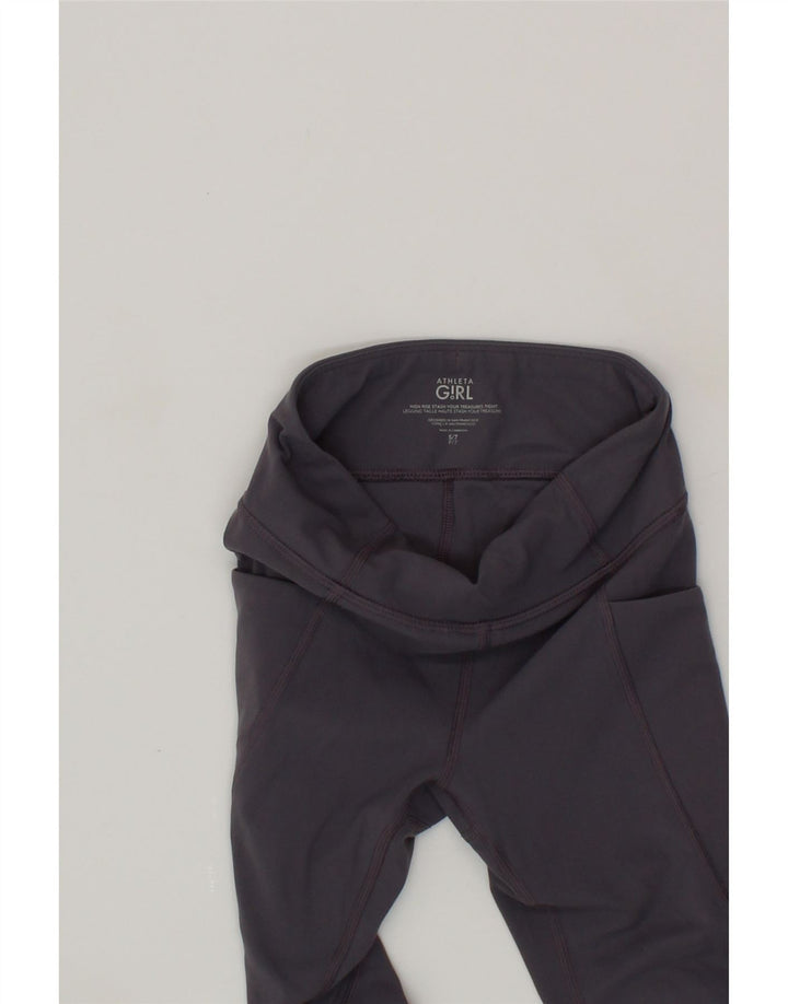 ATHLETA Girls Leggings 6-7 Years Small  Grey Vintage Athleta and Second-Hand Athleta from Messina Hembry 