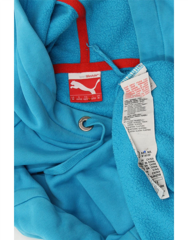 PUMA Pull à capuche pour homme en coton bleu moyen