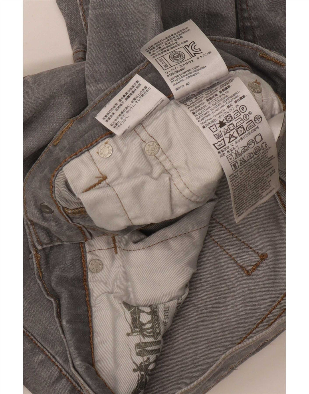 Levi's Jean Slim 511 Homme W31 L27 Gris Coton