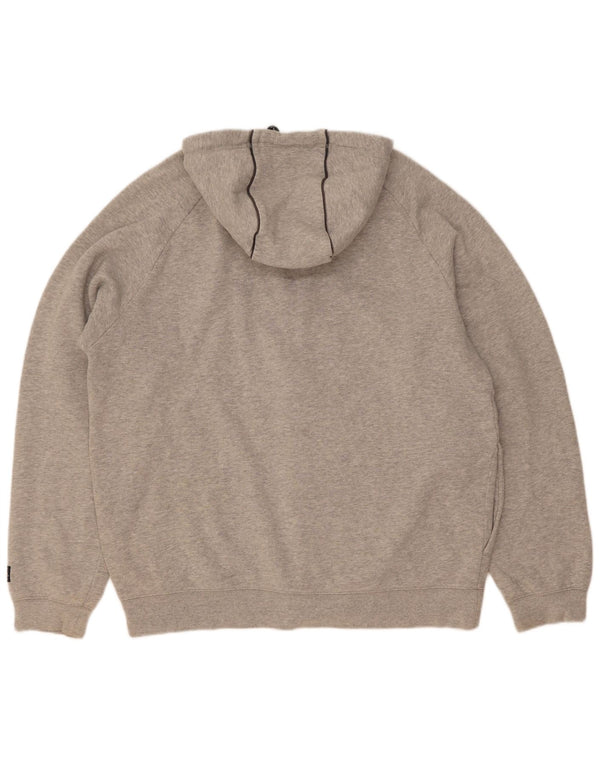 Umbro Pull à capuche zippé XL pour homme en coton color block Gris