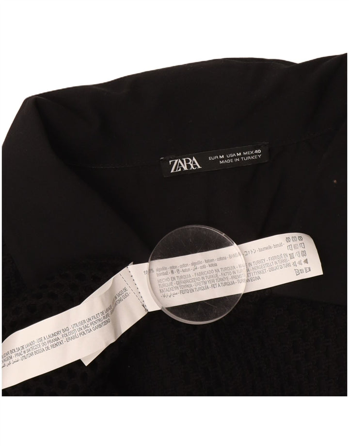 Chemise À Manches Courtes Homme Zara Homme Noir Moyen Coton
