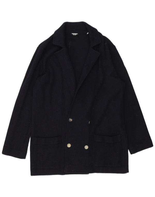 Veste blazer en tricot à double boutonnage pour hommes bleu marine IT 52 Large Bleu marine