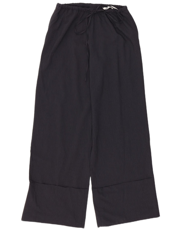 Zara Pantalon large pour femme Petit W26 L30 Gris à fines rayures