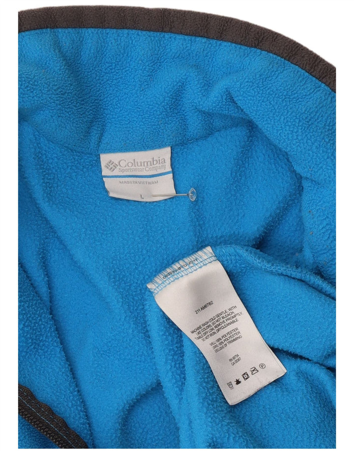 Columbia Pull polaire à col zippé pour homme, grand, bleu, polyester
