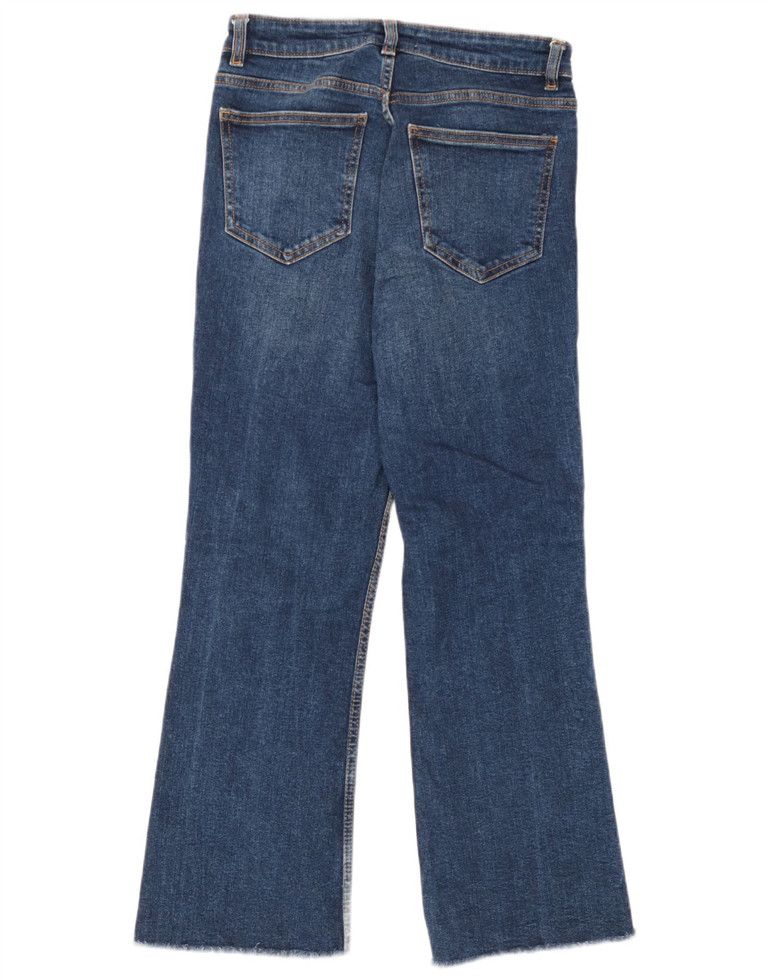 Zara Womens Crop Bootcut Jeans EU 38 Small W28 L26 Bleu Coton