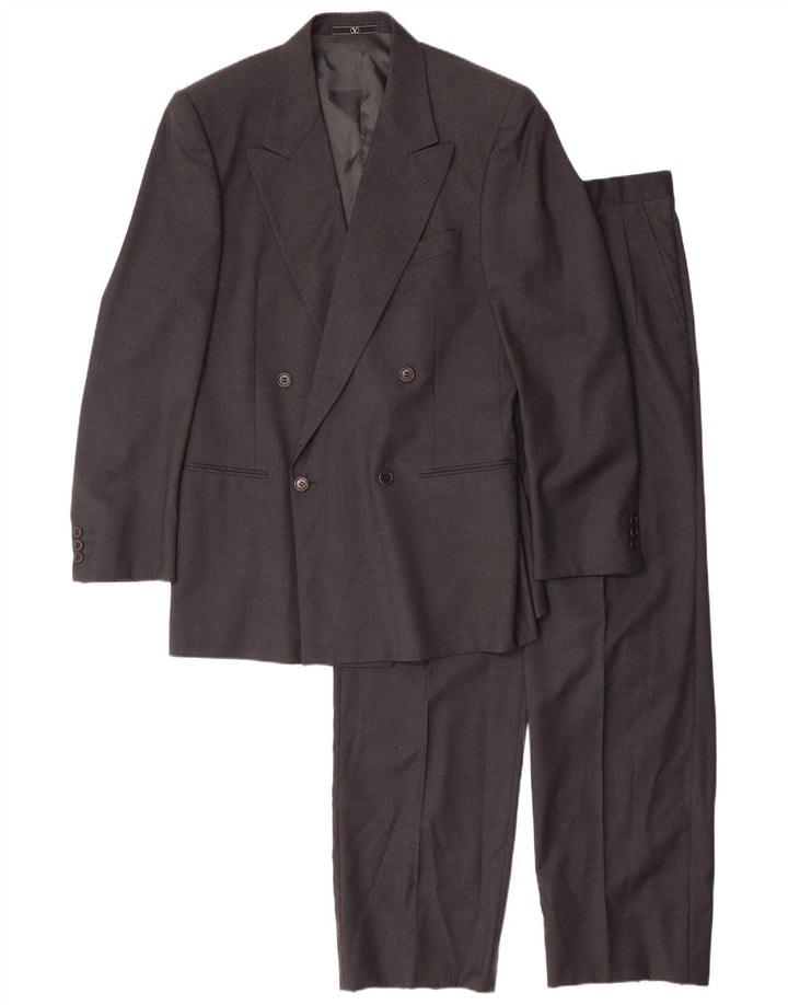 VALENTINO Costume 2 Pièces Croisé Homme IT 50 Large W34 L30 Gris