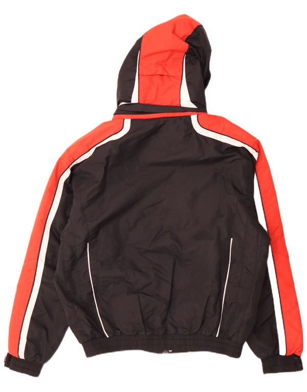 AST Veste de ski à capuche pour homme UK 40 Large Noir Colourblock Polyamide