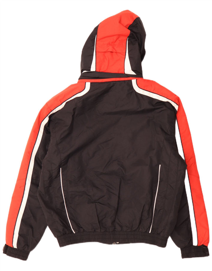 AST Veste de ski à capuche pour homme UK 40 Large Noir Colourblock Polyamide
