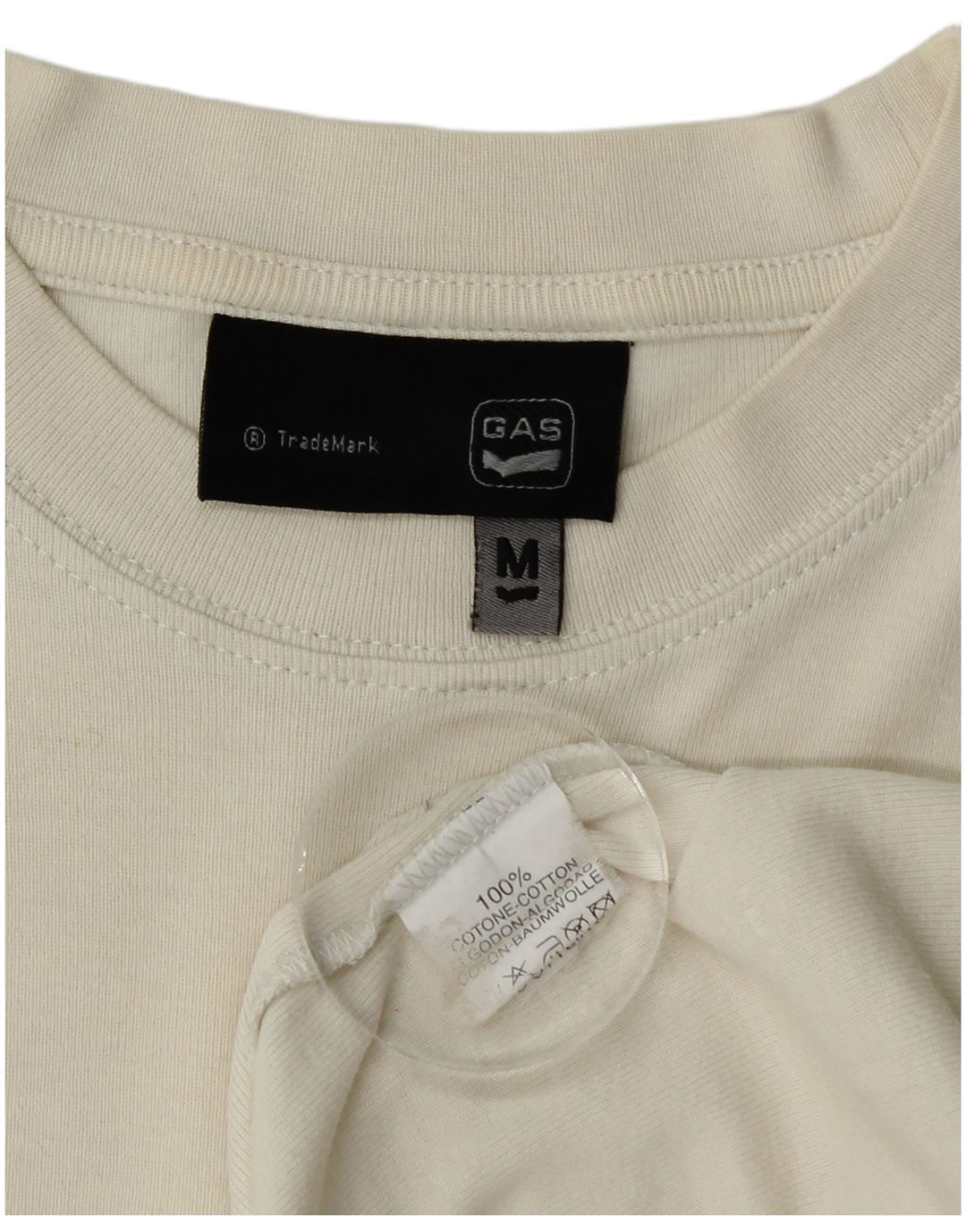 Gas T-Shirt Femme Top UK 12 Coton Blanc Moyen