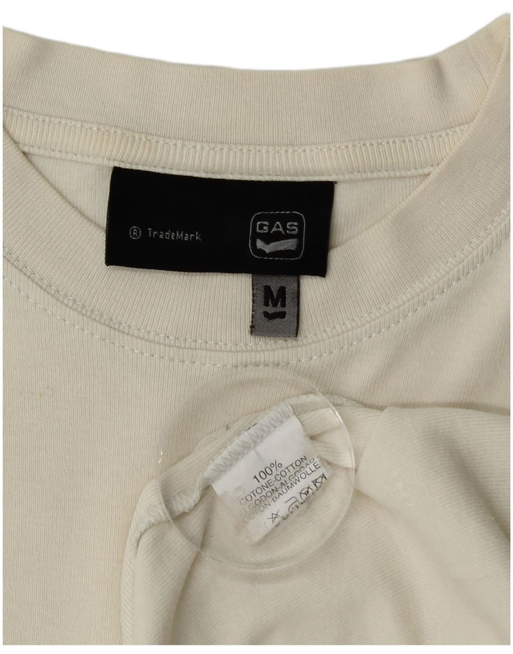 Gas T-Shirt Femme Top UK 12 Coton Blanc Moyen