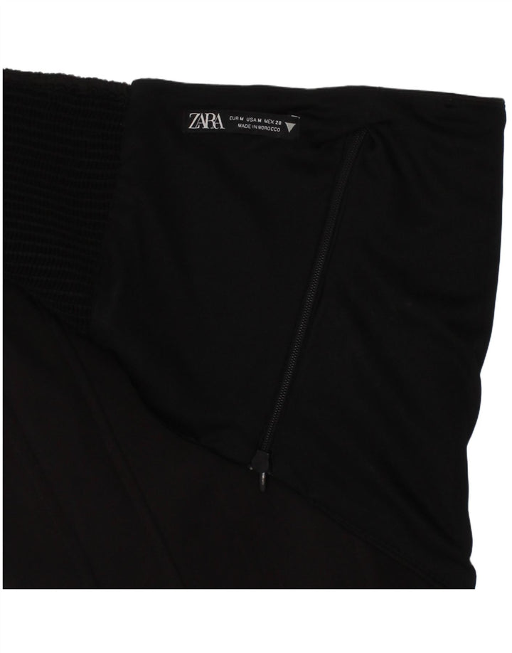 Zara Femme Crop Corset Top Polyester Noir Moyen