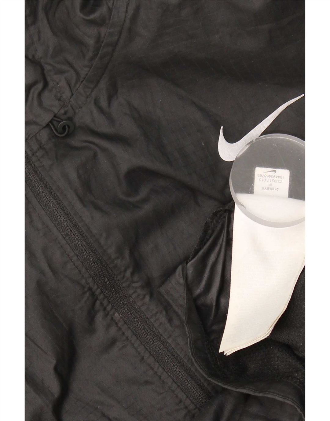 Nike Veste de pluie à capuche pour femme UK 14 Medium Noir Polyester