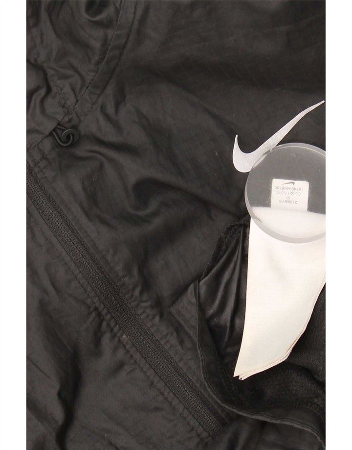 Nike Veste de pluie à capuche pour femme UK 14 Medium Noir Polyester