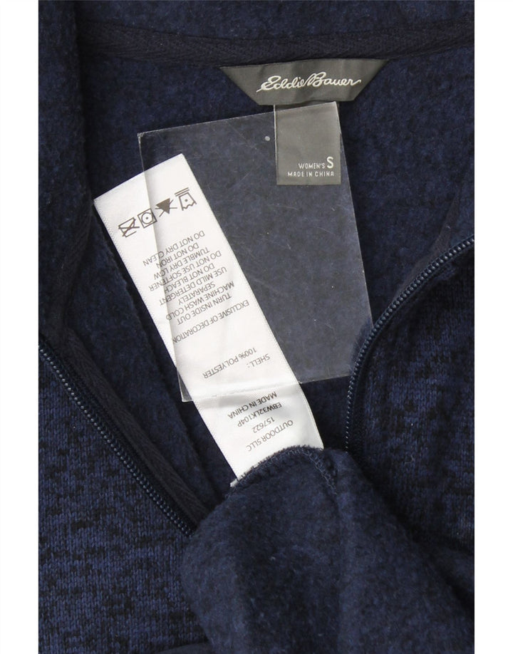 EDDIE BAUER Womens Tracksuit Top Jacket UK 10 Small Navy Blue Flecked Vintage Eddie Bauer and Second-Hand Eddie Bauer from Messina Hembry 