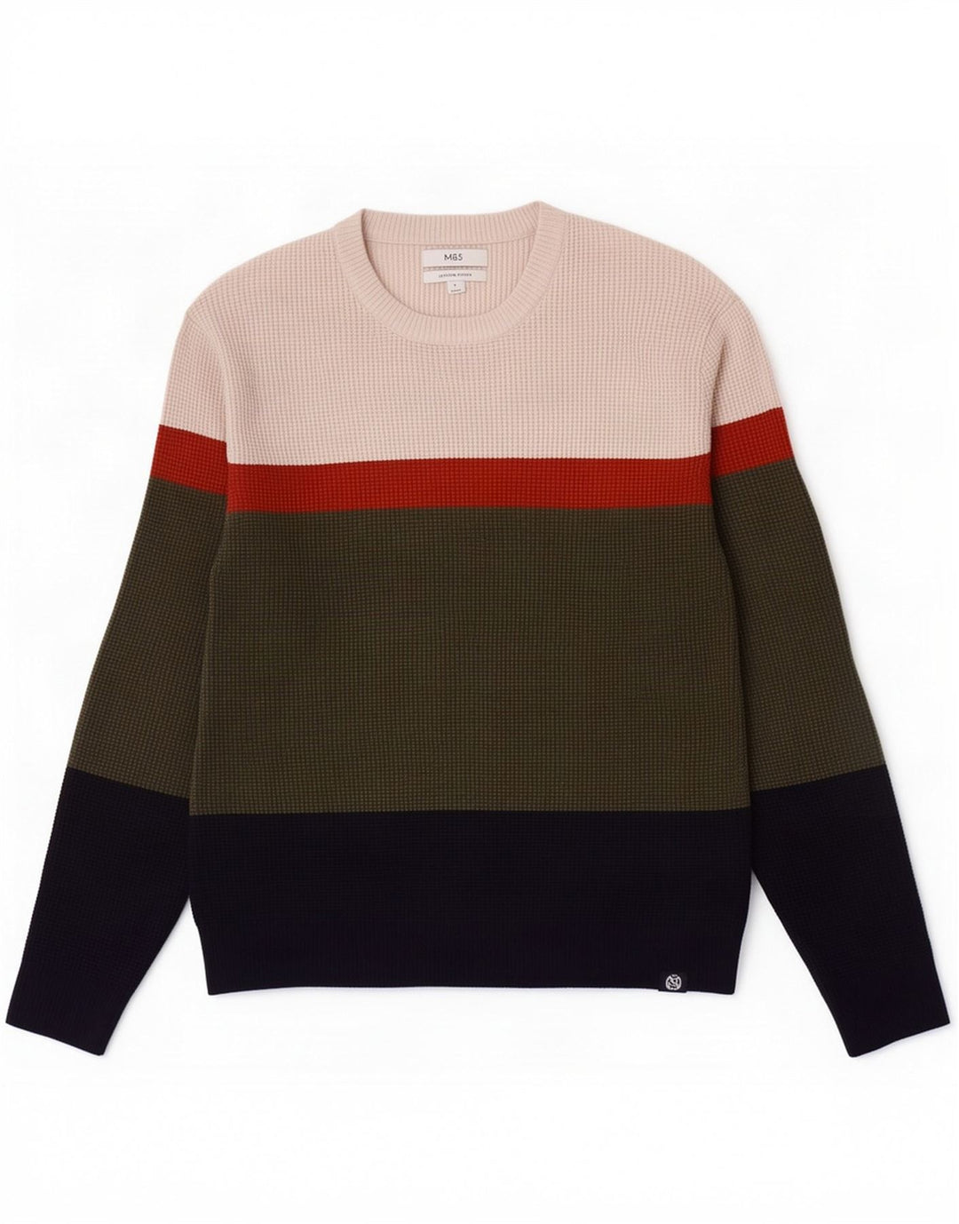 Marks & Spencer Pull ras du cou pour homme, grand, multicolore