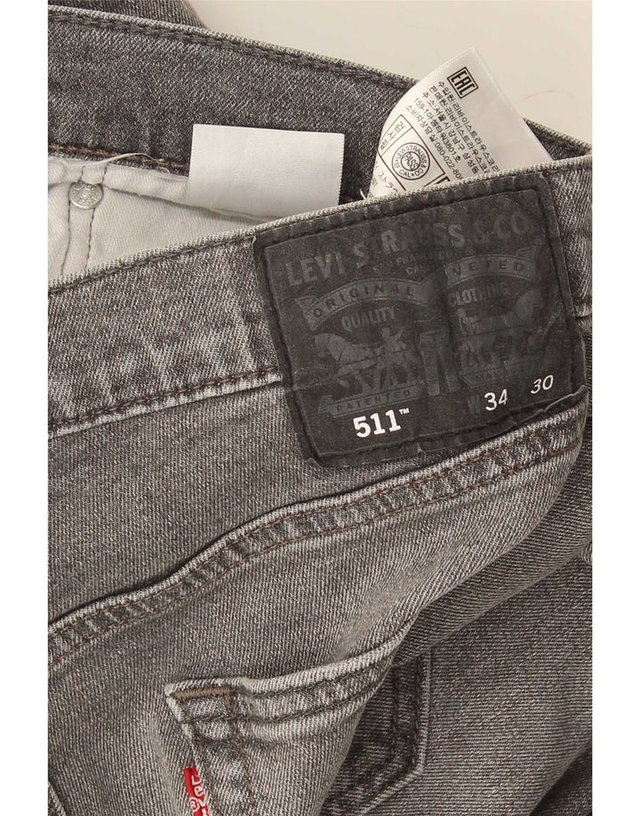Levi's Jean Slim 511 Homme W34 L30 Gris Coton
