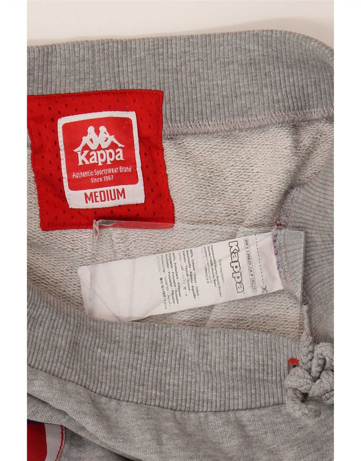 Kappa Short de Sport Graphique Homme Gris Moyen Coton Colorblock