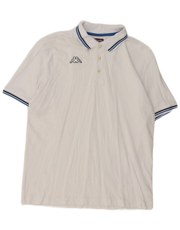 Kappa Polo Homme 2XL Blanc Coton