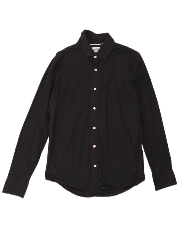 TOMMY HILFIGER Chemise Homme Large Noir Coton