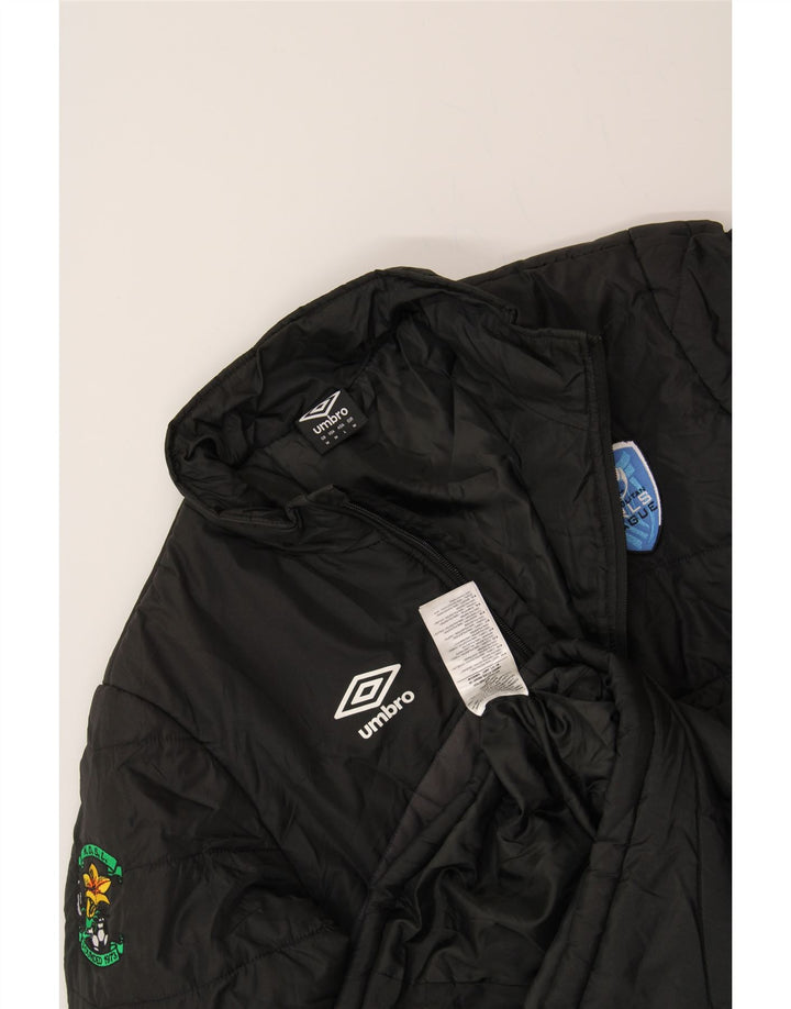 UMBRO Mens Padded Coat UK 38 Medium Black Polyester Vintage Umbro and Second-Hand Umbro from Messina Hembry 