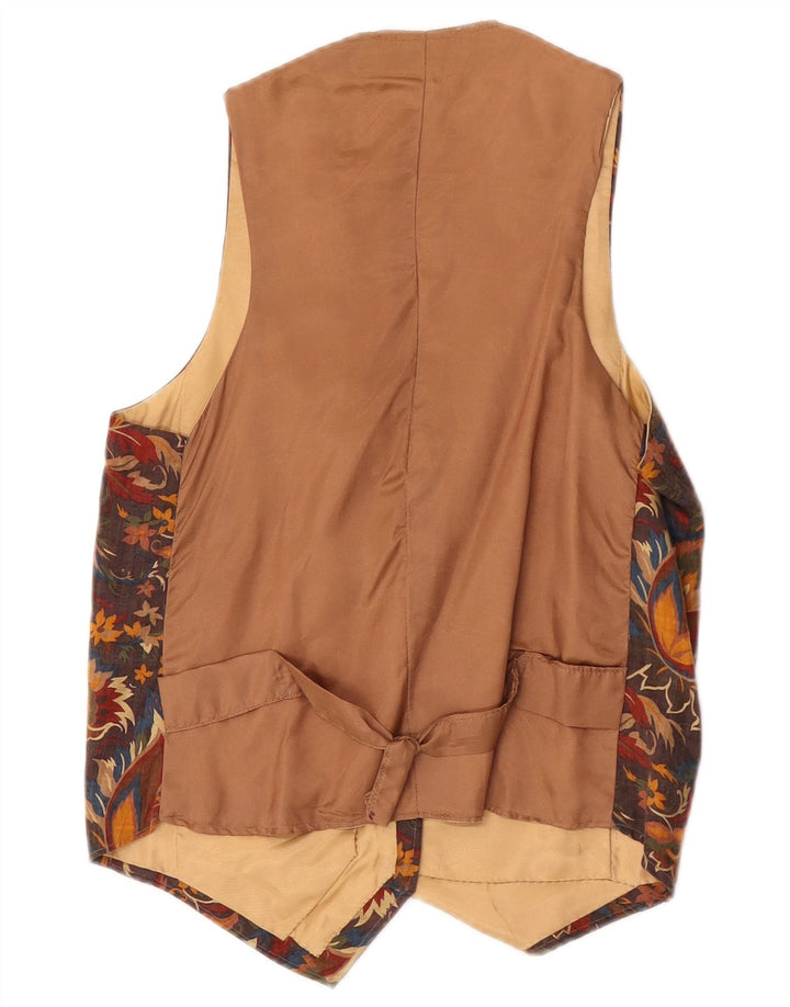 gilet homme vintage XS Marron Floral