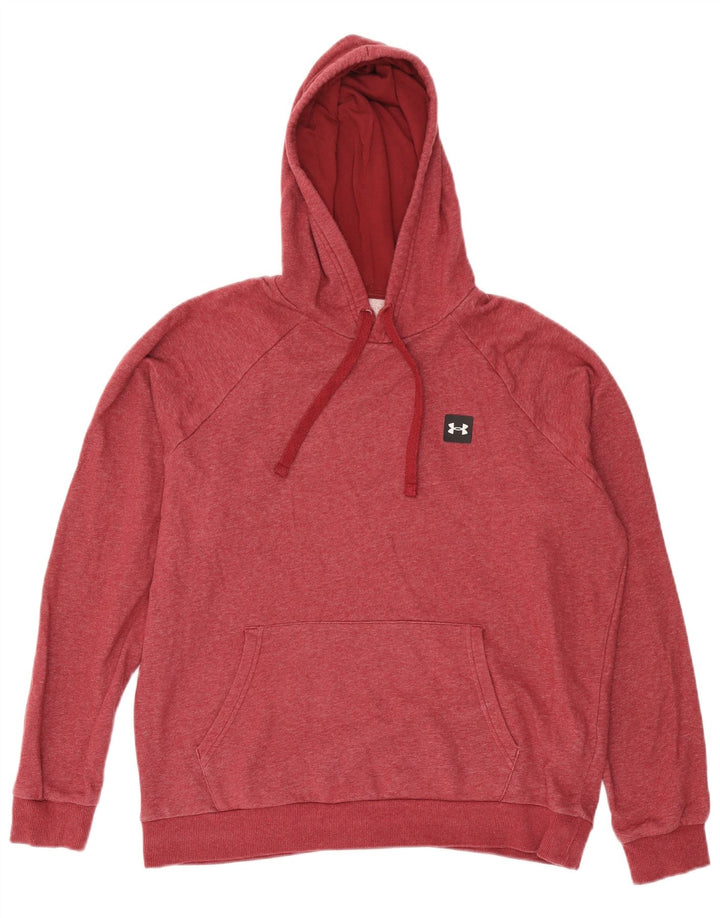 Under Armour Pull à capuche pour homme en coton rouge Large