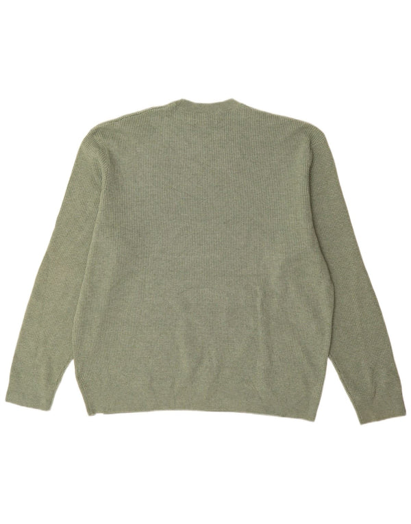 Marks & Spencer Pull à col rond pour homme 3XL Vert Polyester
