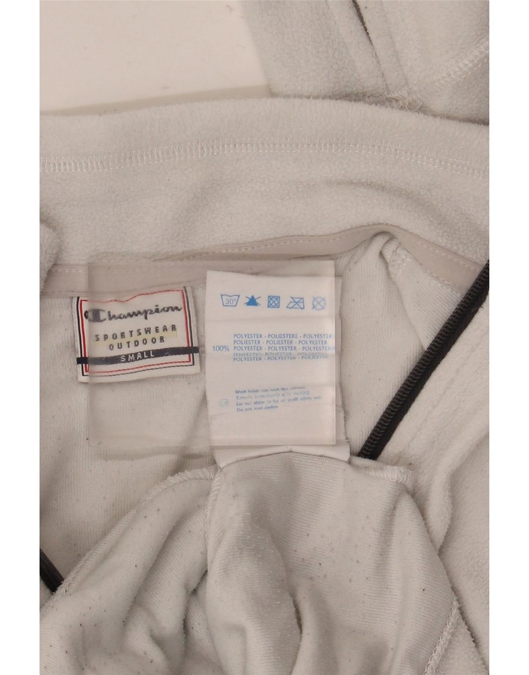 Champion Veste polaire graphique pour femme UK 10 Small Blanc Polyester