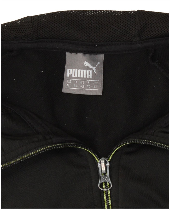 Puma Veste de survêtement à capuche pour femme UK 12 Medium Noir Polyester