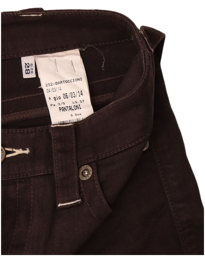 Armani Femme Jean Droit W28 L30 Marron Coton