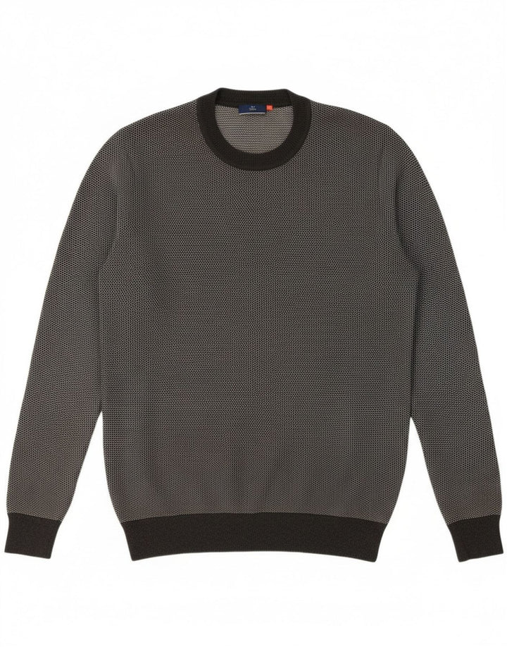 Superdry Pull ras du cou pour homme en coton moucheté grand gris